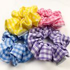 Lila Gingham Scrunchies